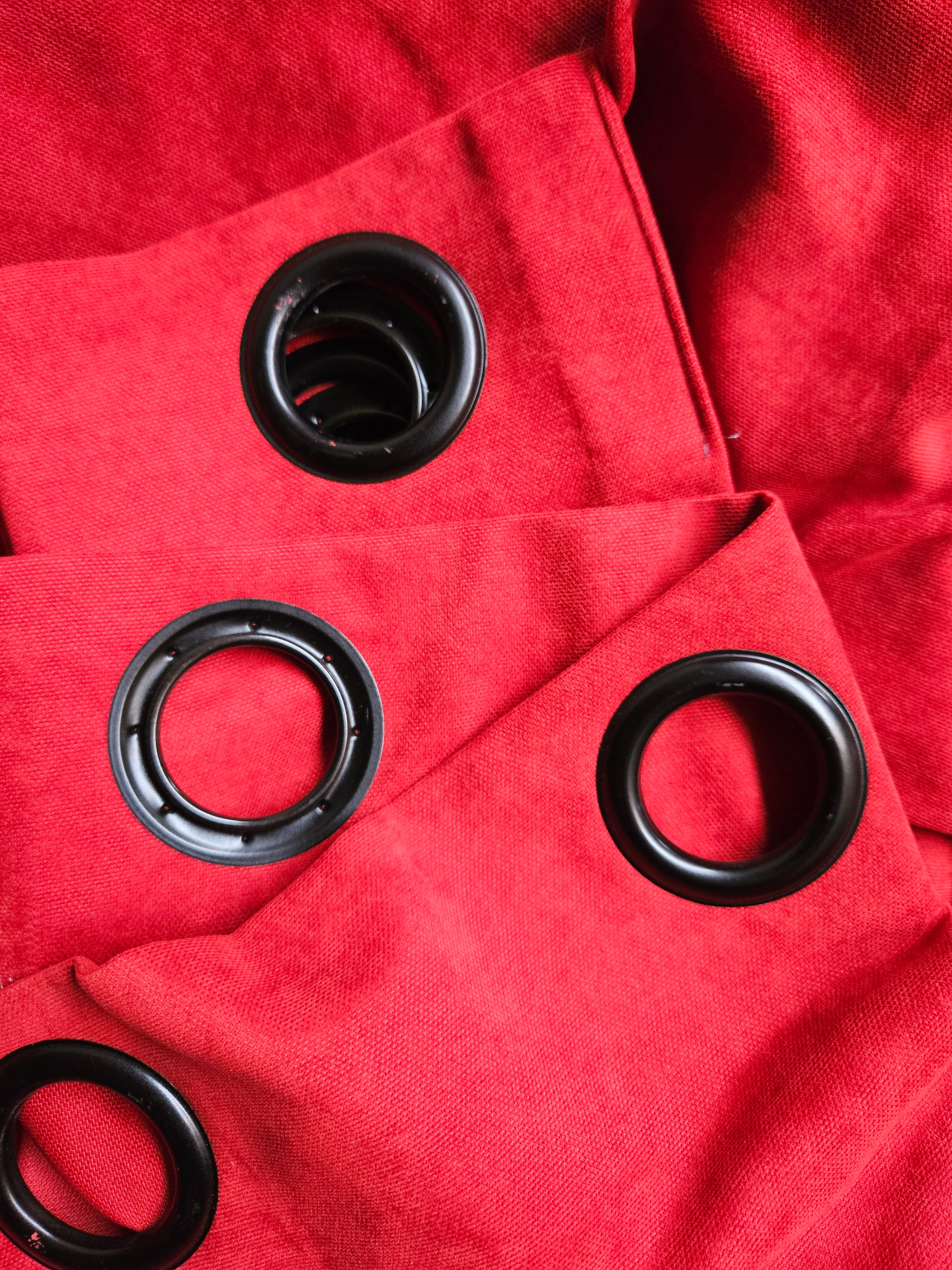 Fittingroom curtain red fabric