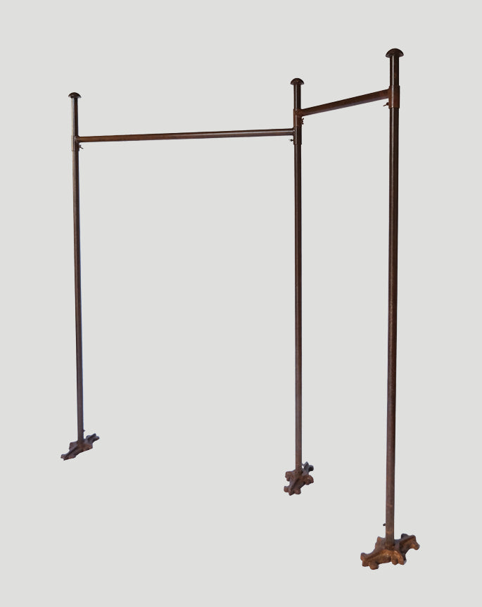 Clothing rack patina rust extended