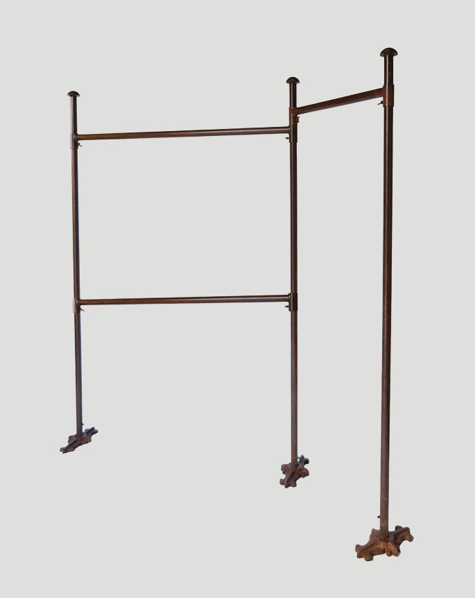Clothing rack patina rust extended M