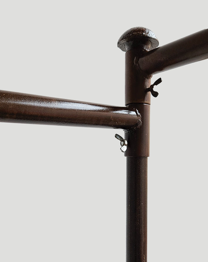 Clothing rack patina rust extended L