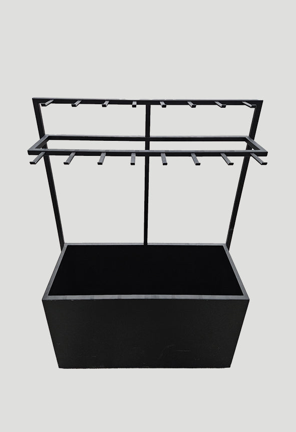 Black accessories rack