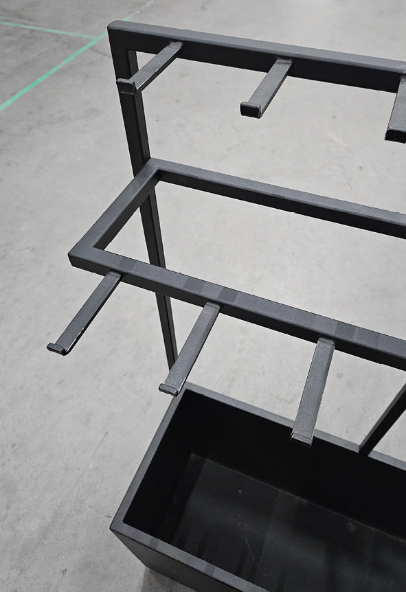 Black accessories rack