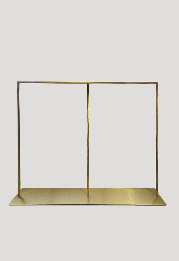 Brass-look wide clothing rack