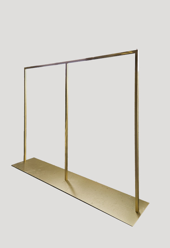 Brass-look wide clothing rack