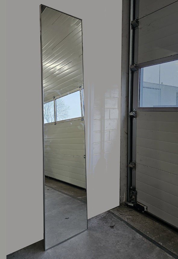 Large mirror in aluminium frame
