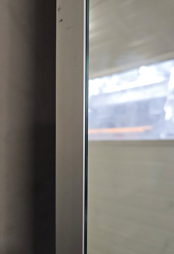 Large mirror in aluminium frame