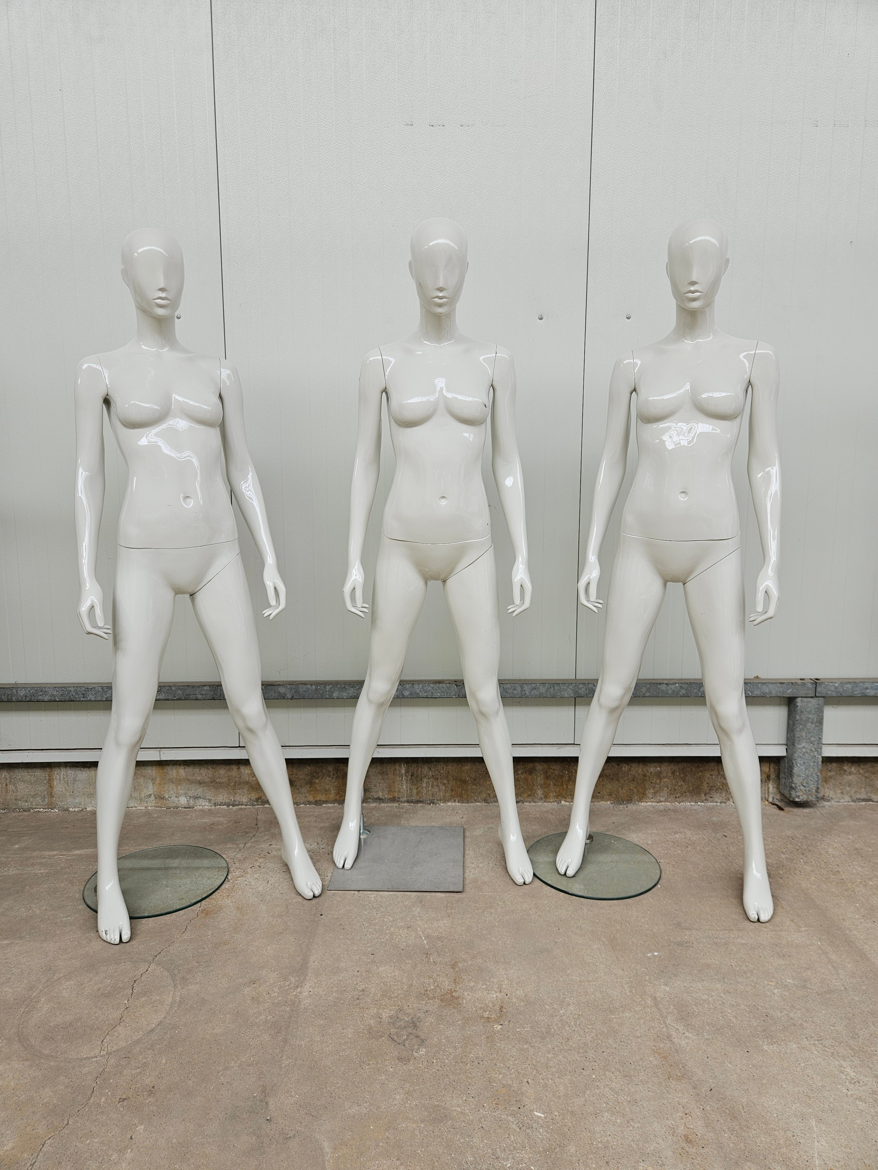 Mannequins female glossy white
