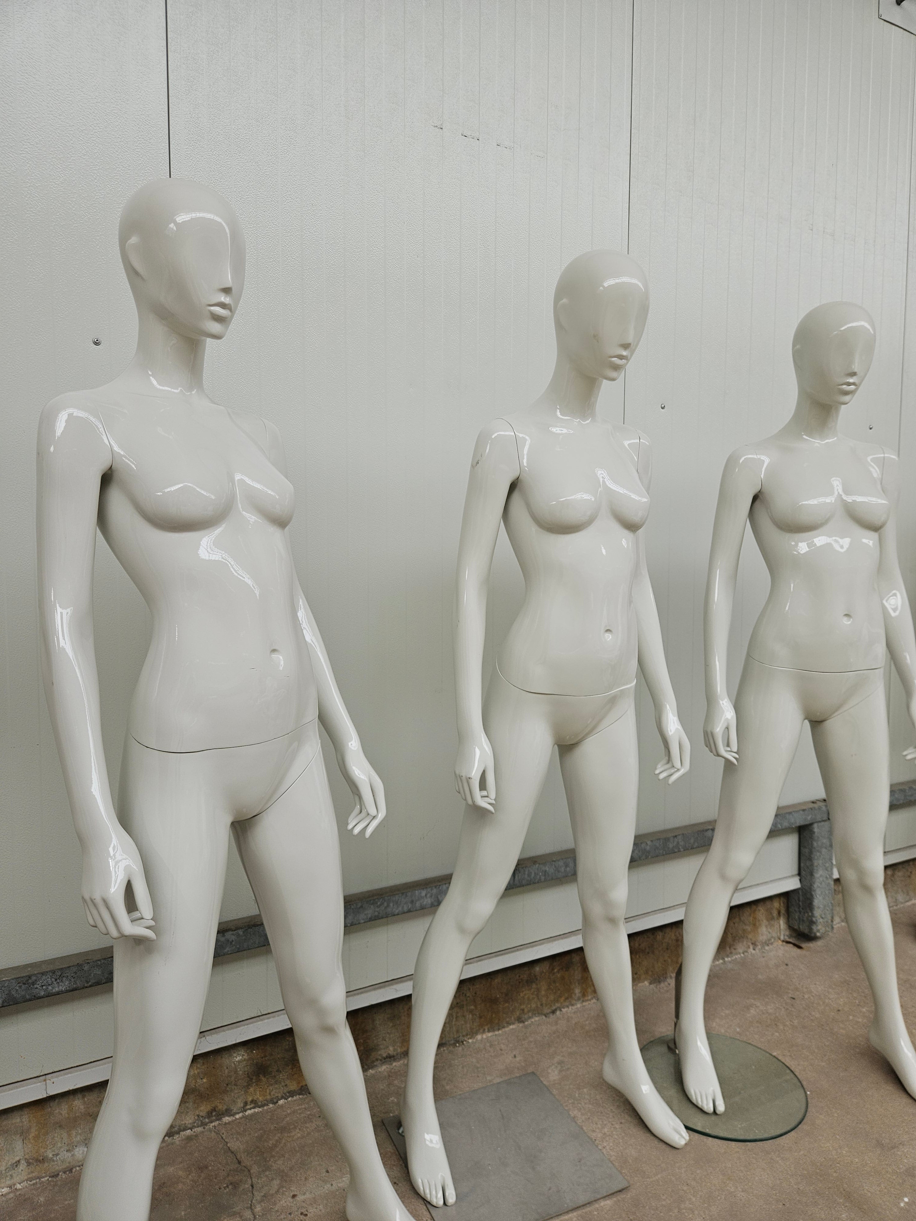 Mannequins female glossy white