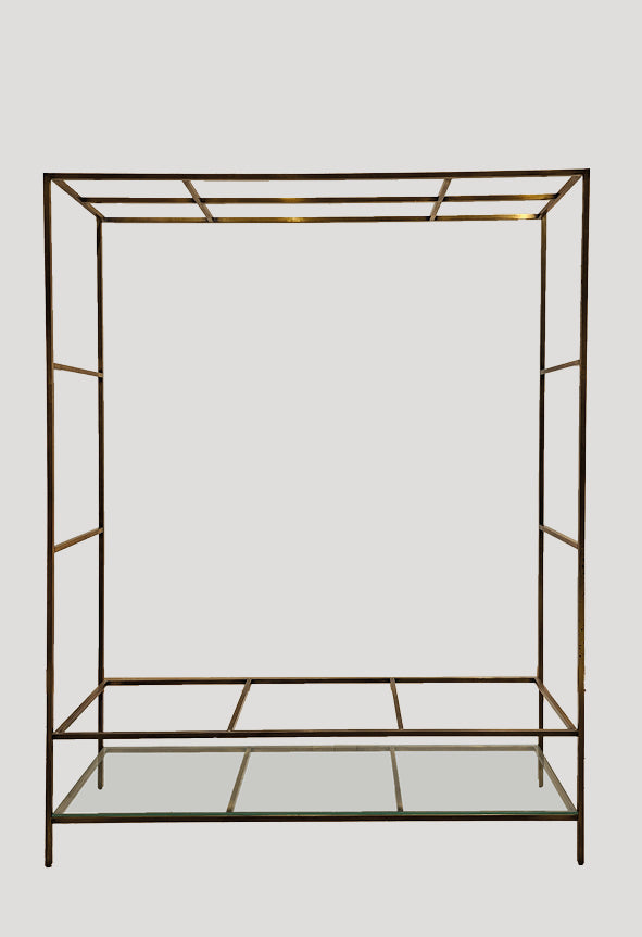 Brass professional clothing rack wide and high