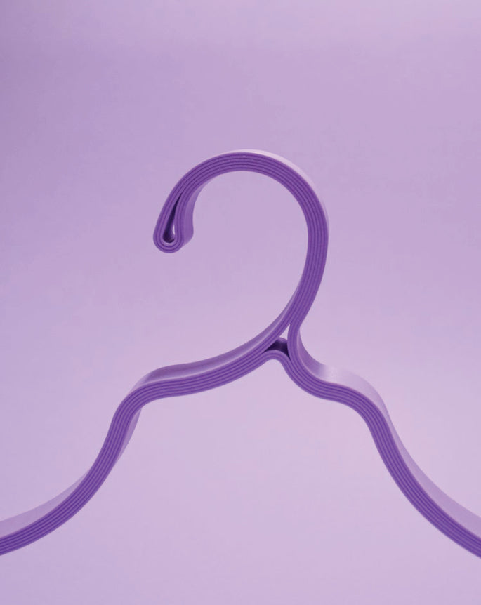 3D printed hanger purple