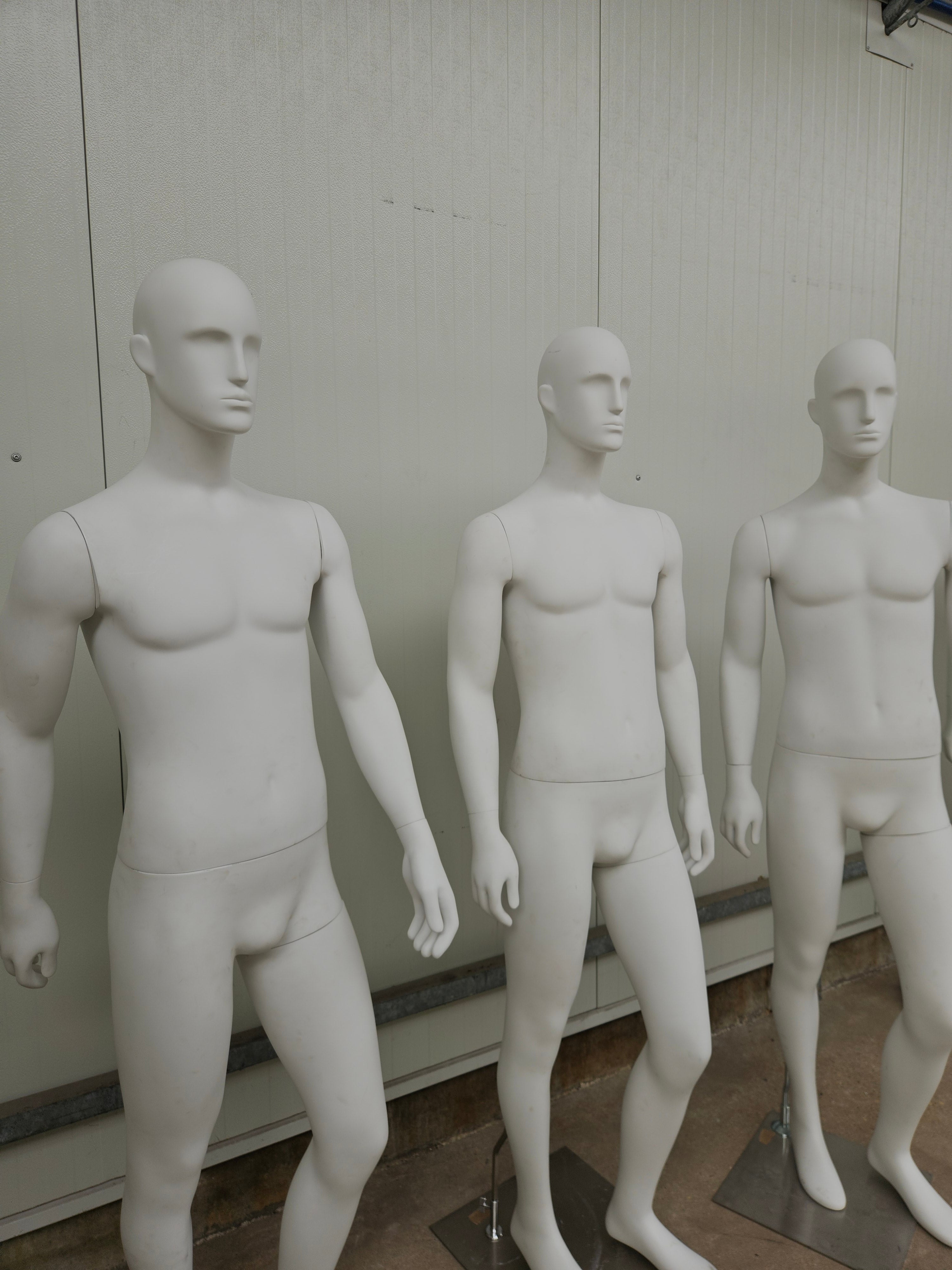Mannequins male matt white